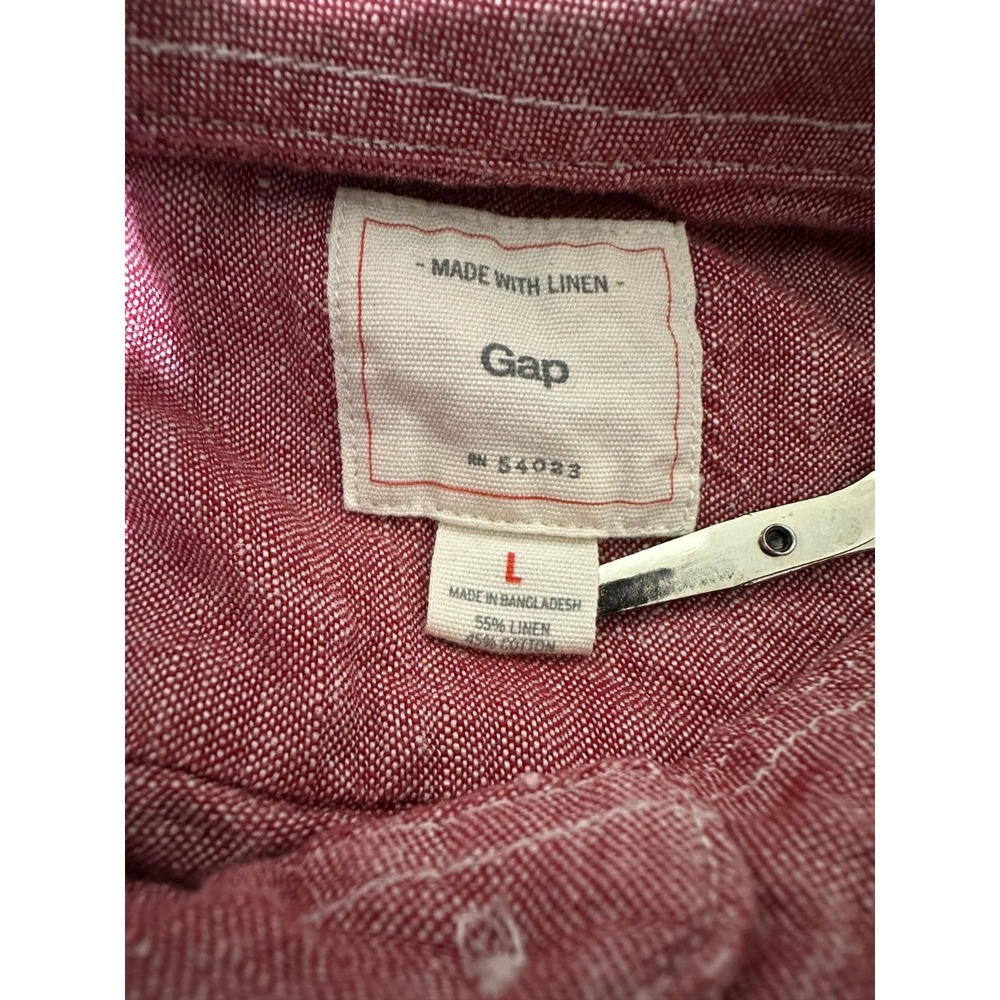 Gap Men's L Red Long Sleeve Shirt - Picture 4 of 5